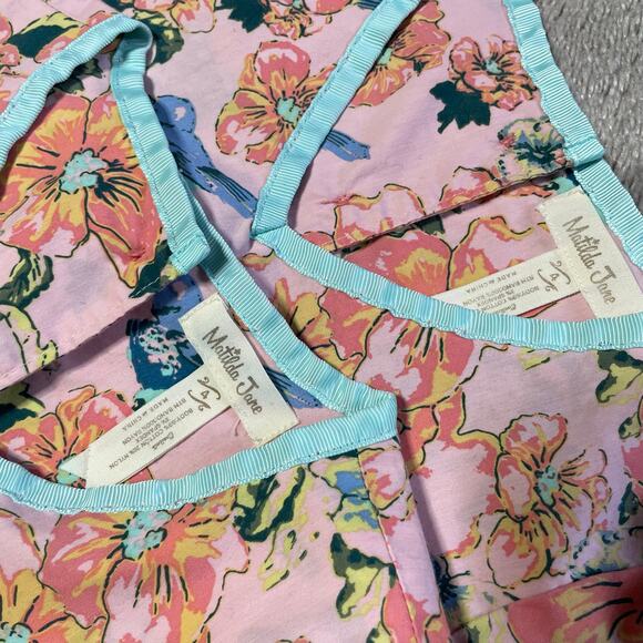 Matilda Jane Twin Girls Dresses Size 4T Easter Birds Floral Pink Blue - Picture 6 of 10